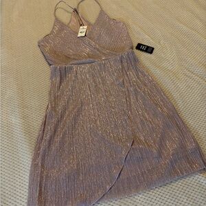 Express Metallic Mini Dress